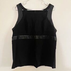 👚TORRID Top Plus Size 3X Black Zip Back Moto Style Satin Waist Stretch